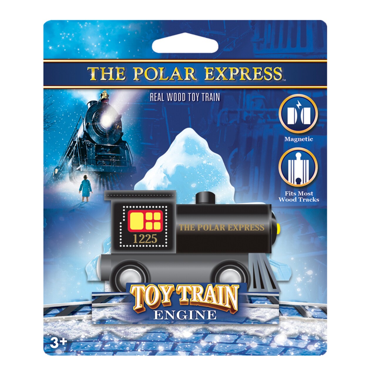 Masterpieces Officially Licensed Polar Express Wooden Toy Train Engine For Kids
